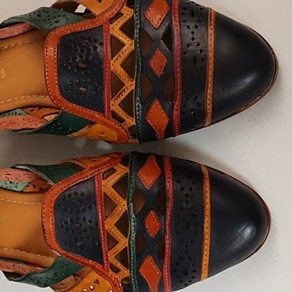 Truffles Multi-Colored Genuine Leather Slip-on Flat Shoe - Picture 9 of 11